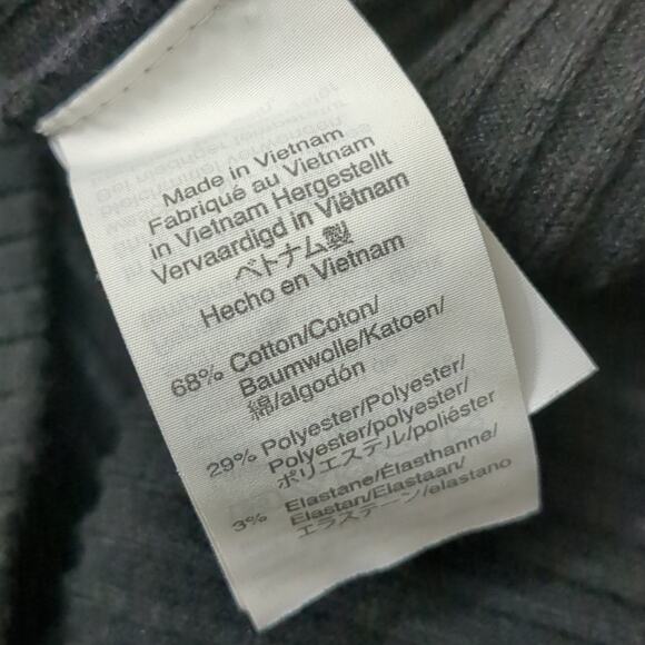 Madewell Button-Front Ribbed Mini Dress Stretch Black Medium - Picture 8 of 8